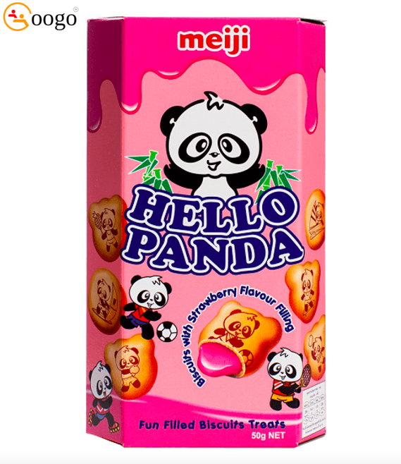 MEIJI Hello Panda Biscuits with strawberry flavoured filling 50 g